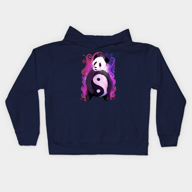 Yin Yang Panda Kids Hoodie by jetti